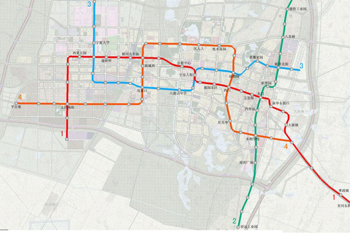 银川地铁线路图-银川城市指南